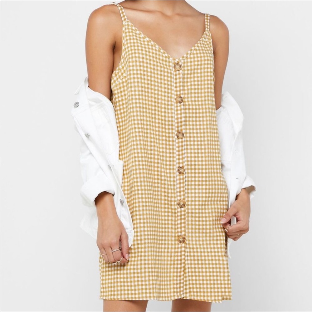 Cotton On Yellow Checkered Mini Dress